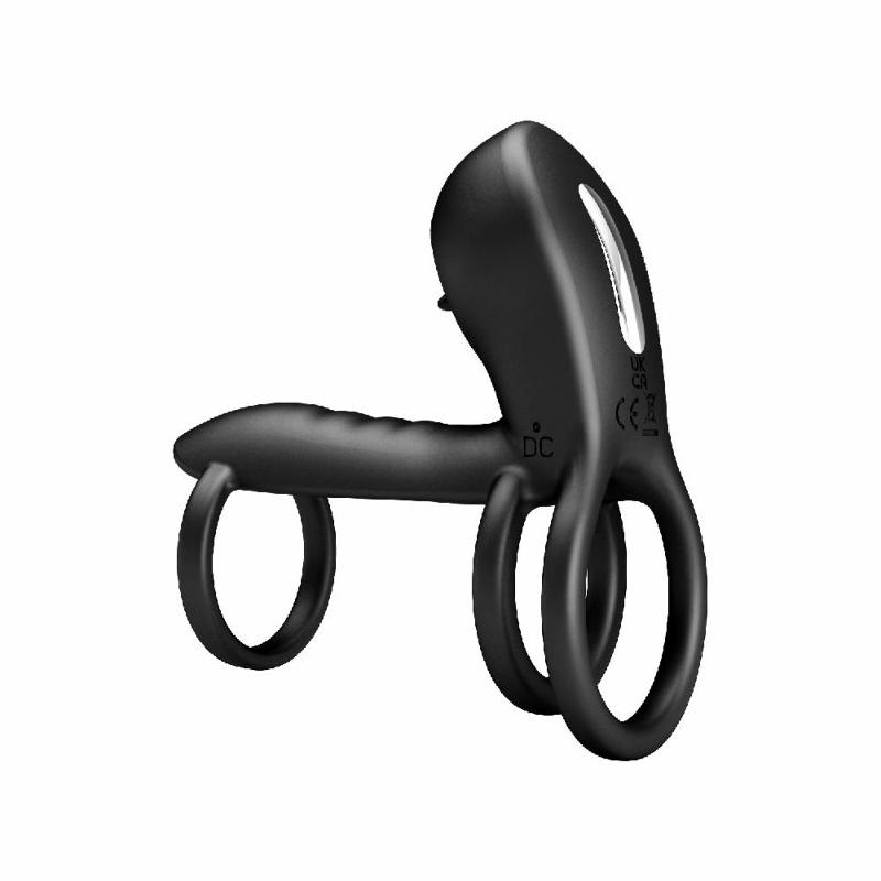 Насадка на член - Pretty Love Vibrating Penis Sling Jammy Black