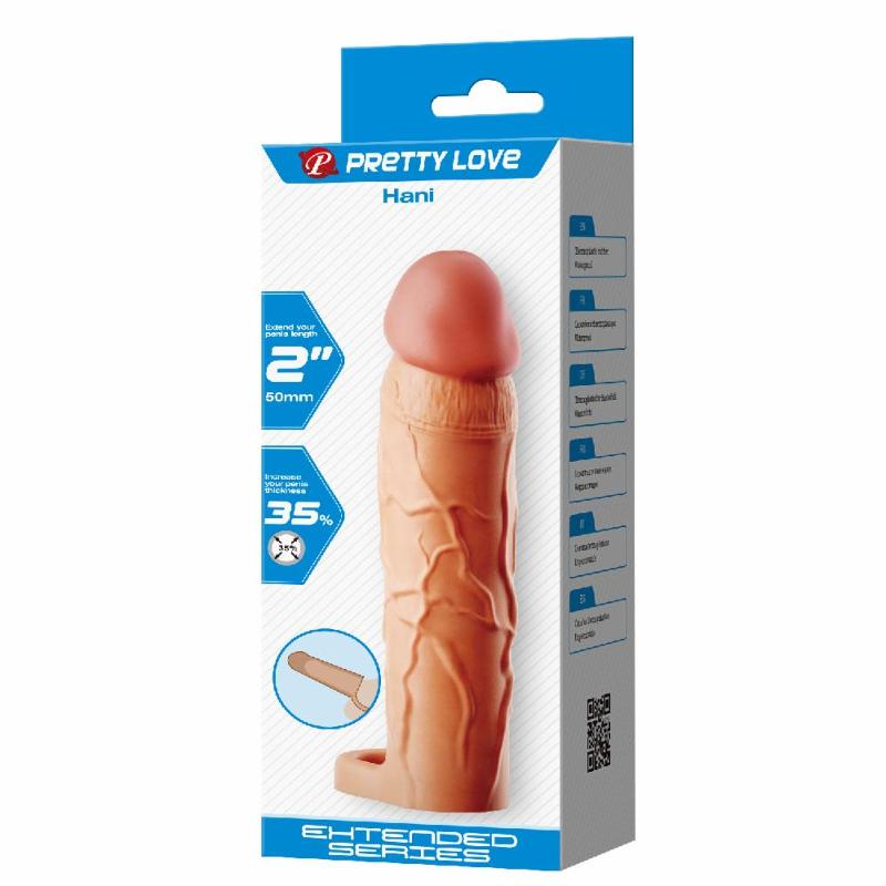 Насадка на член - Pretty Love Hani Penis Extender +2" Flesh