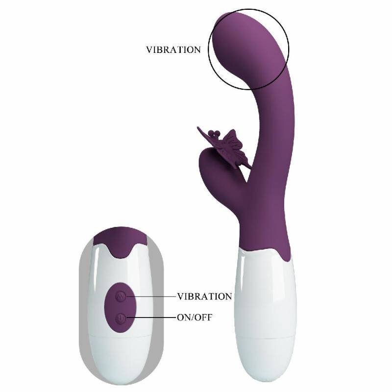 Вібратор - Pretty Love Butterfly Kiss Vibrator Dark Purple