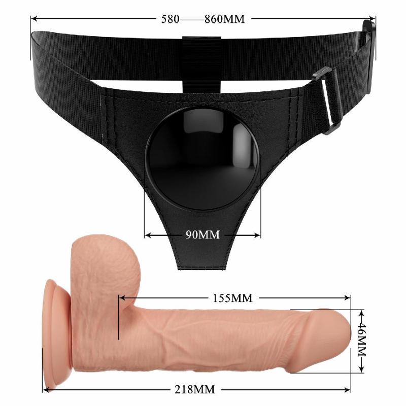 Страпон - Pretty Love Harness Briefs Jerry 7.6"