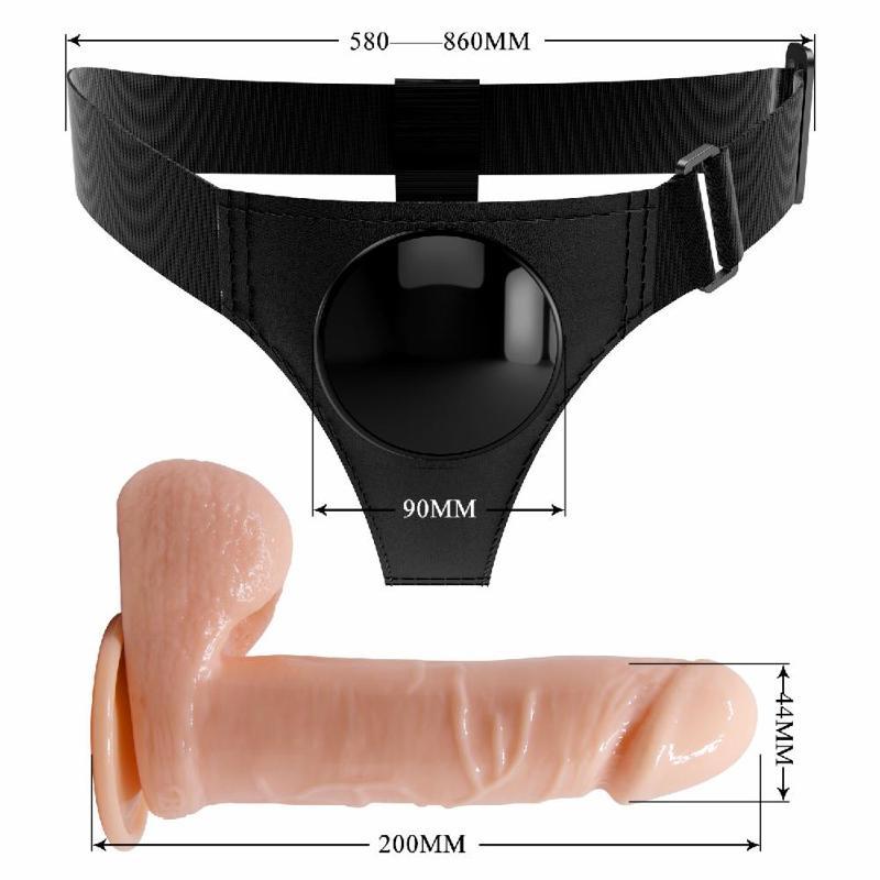 Страпон - Pretty Love Harness Briefs Tom 7.4"