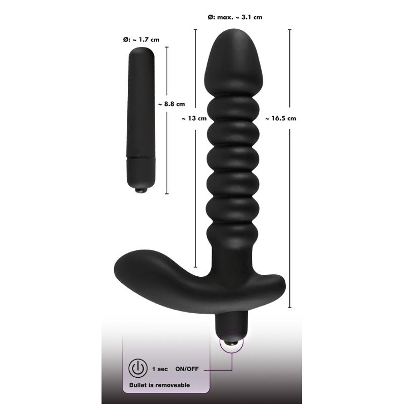 Анальний вібратор - Black Velvets Vibrating Plug Medium