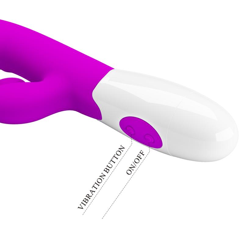 Вібратор - Pretty Love Cerberus Licking Vibrator Purple