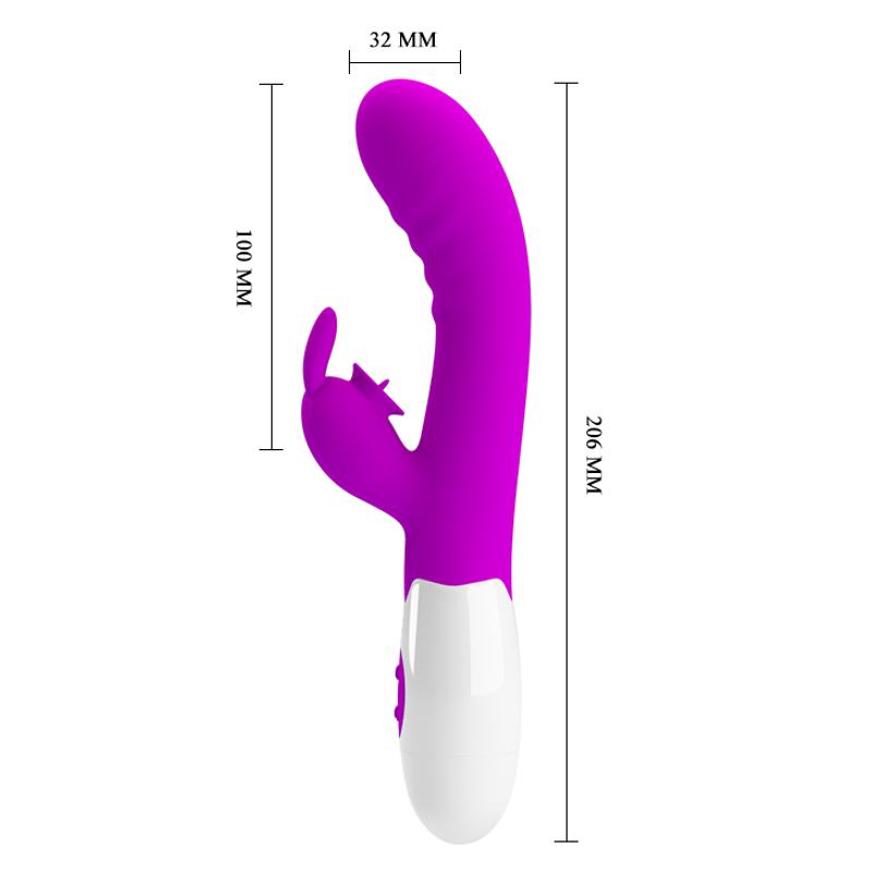 Вібратор - Pretty Love Cerberus Licking Vibrator Purple