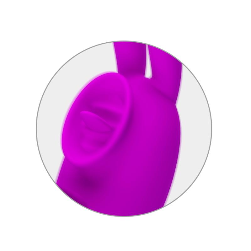 Вібратор - Pretty Love Cerberus Licking Vibrator Purple