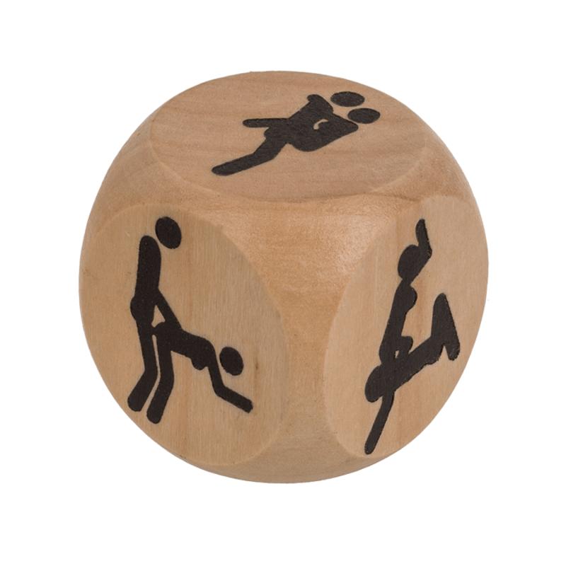 Дерев'яний кубик Kama Sutra Wooden Dice, 3x3 см