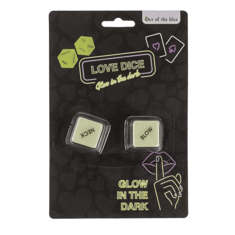 Неонові кубики Love Dice Glow In The Dark, 2 шт.