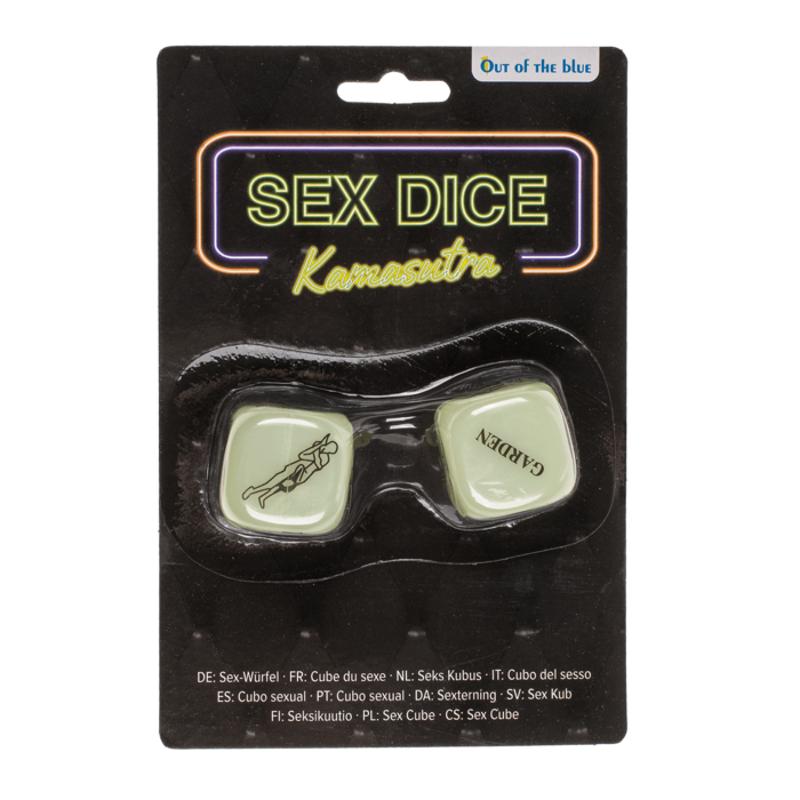 Неонові кубики Sex Dice Kamasutra, 2 шт.