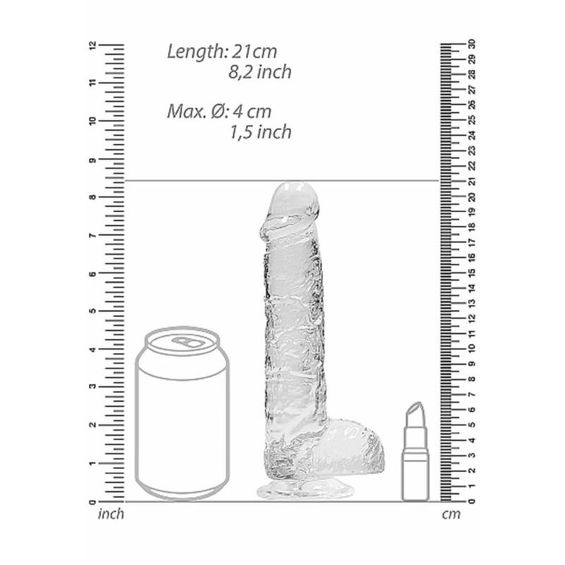 Фалоімітатор - Realrock Dildo 8" Transparent