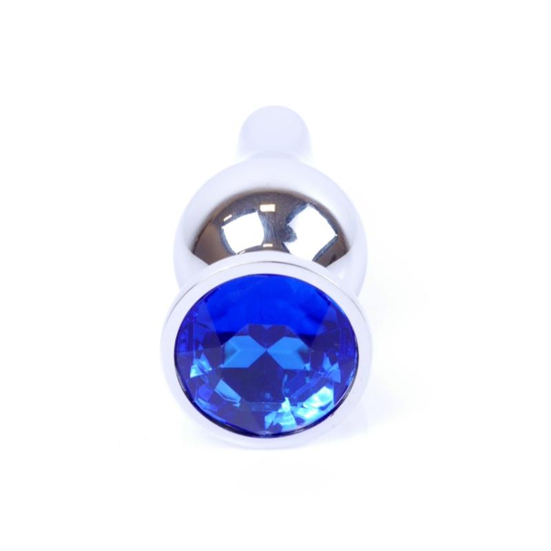 Анальна пробка - Jewellery Silver BUTT PLUG- Dark Blue