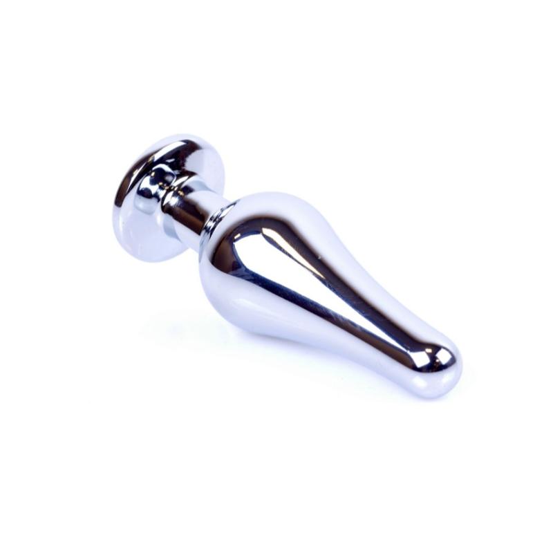 Анальна пробка - Jewellery Silver BUTT PLUG- Dark Blue