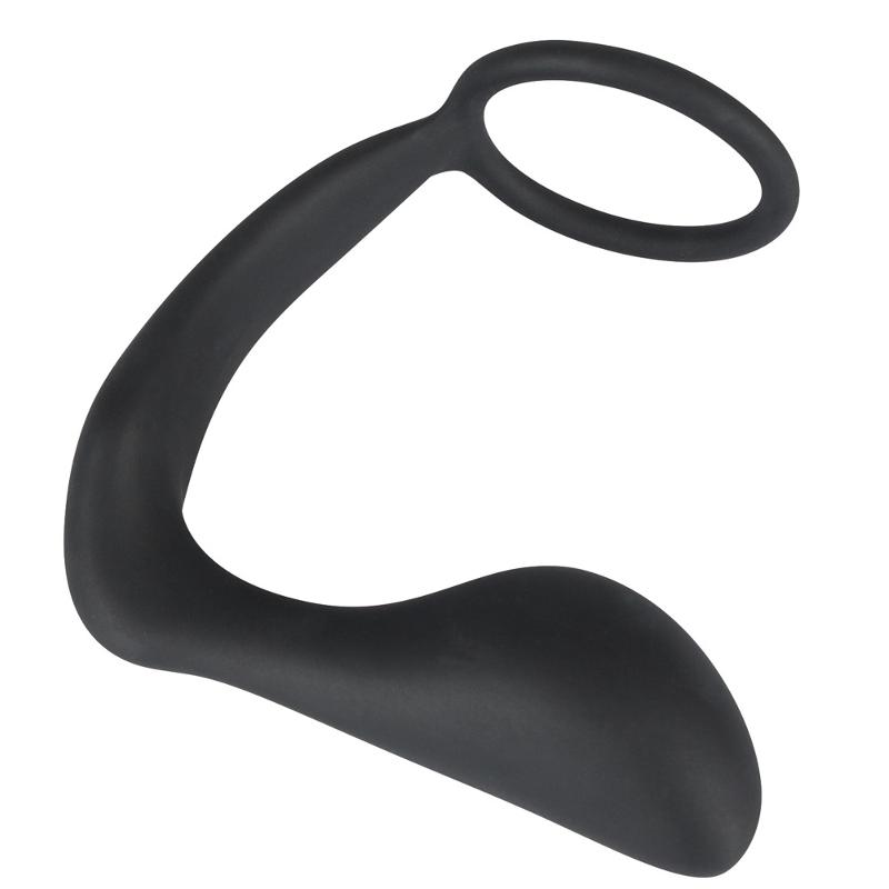 Ерекційне кільце з анальною пробкою - Black Velvets Ring & Plug