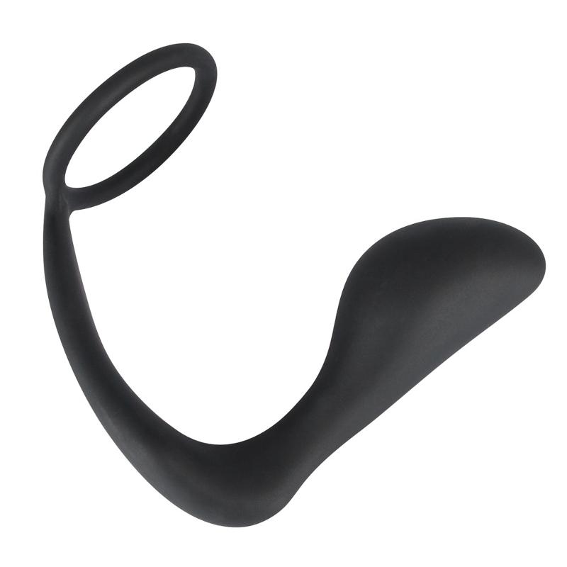 Ерекційне кільце з анальною пробкою - Black Velvets Ring & Plug