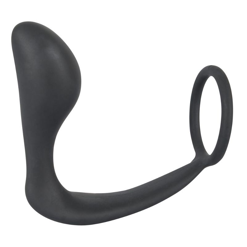 Ерекційне кільце з анальною пробкою - Black Velvets Ring & Plug