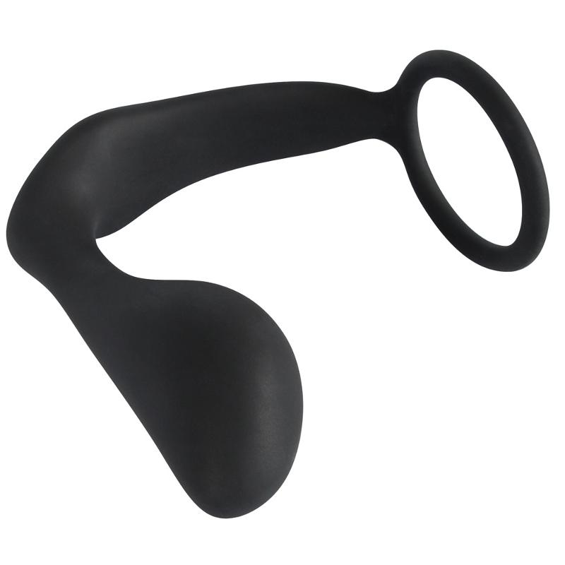 Ерекційне кільце з анальною пробкою - Black Velvets Ring & Plug