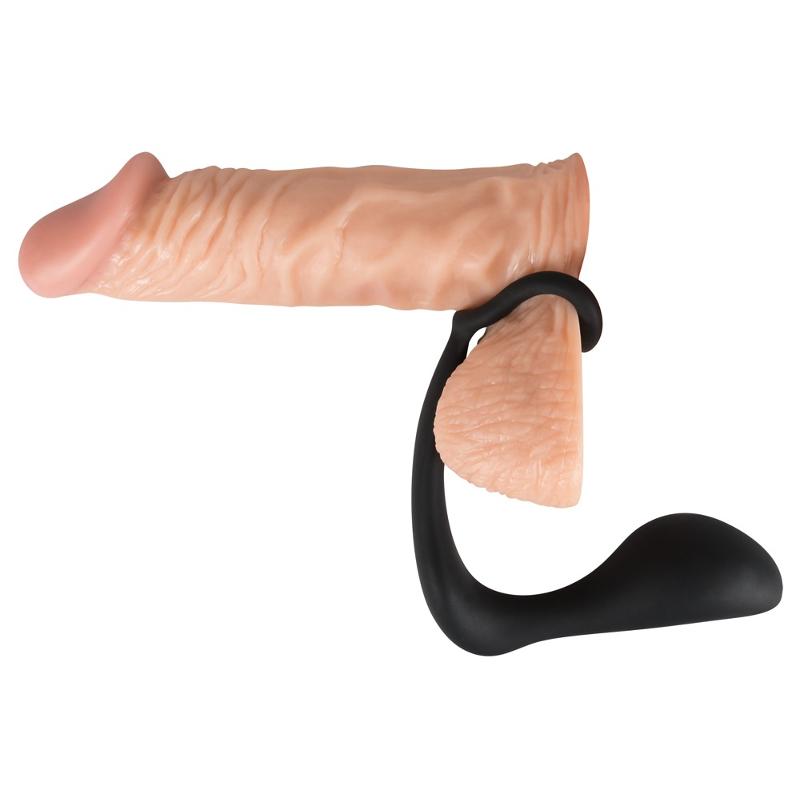 Ерекційне кільце з анальною пробкою - Black Velvets Ring & Plug