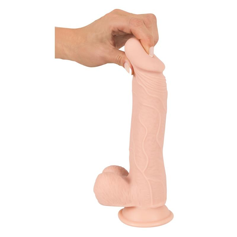 Фалоімітатор з мошонкою - Nature Skin Medium Bendable Dildo