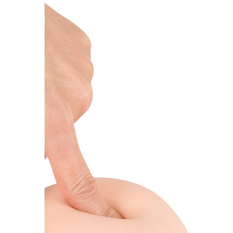 Фалоімітатор з мошонкою - Nature Skin Medium Bendable Dildo