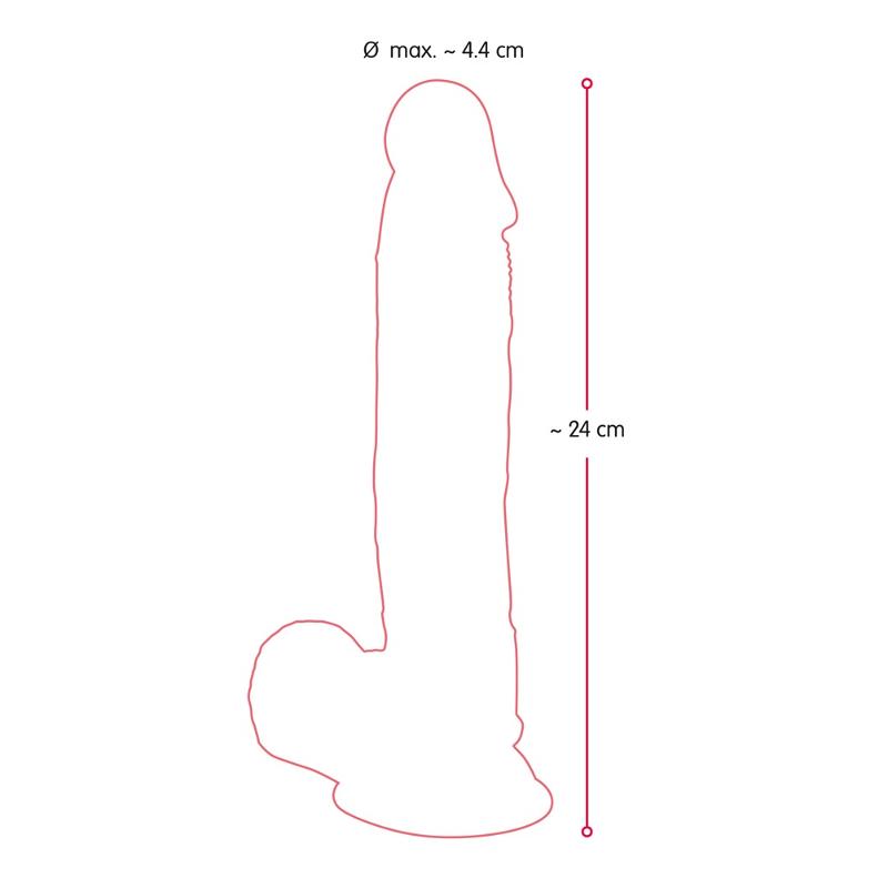 Фалоімітатор з мошонкою - Nature Skin Medium Bendable Dildo