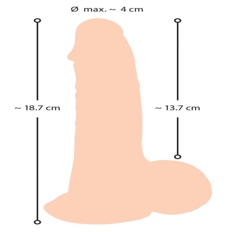 Фалоімітатор - Nature Skin Dildo With Movable Skin, 19 см
