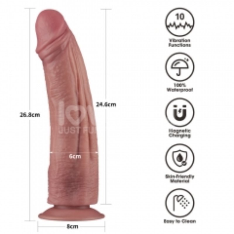 Реалістичний вібратор - Vibrating Dual Density Power Cock 10.5''