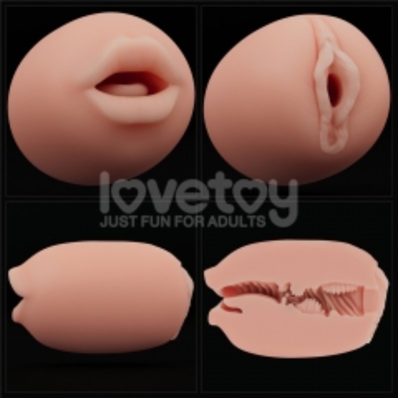 Мастурбатор - Slider Double-Ended Masturbator Mouth and Vagina Flesh