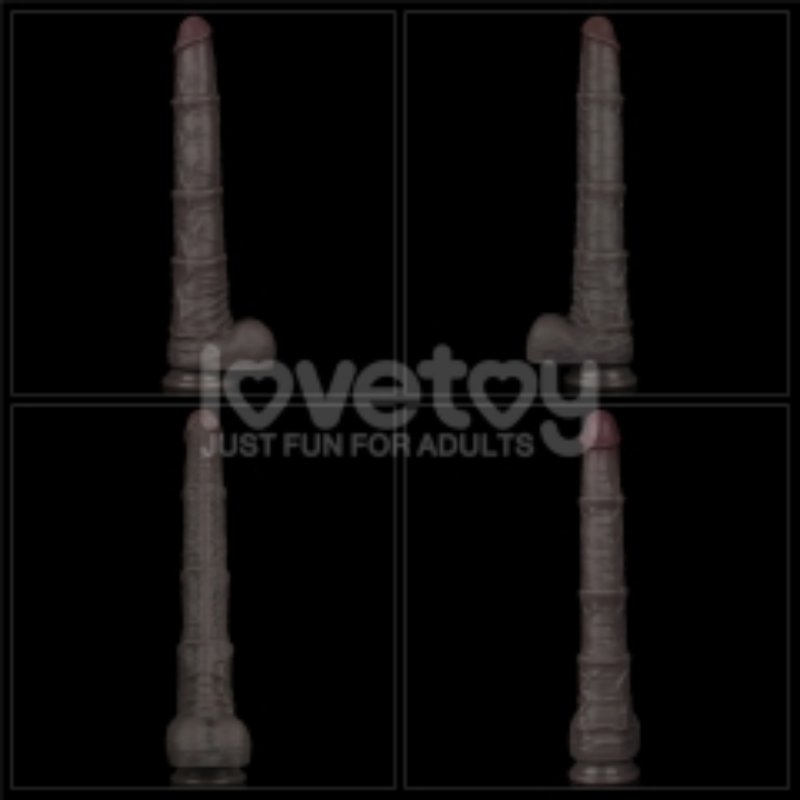 Фалоімітатор - Dual Layered Bendable Silicone Cock XXL 16'' Black