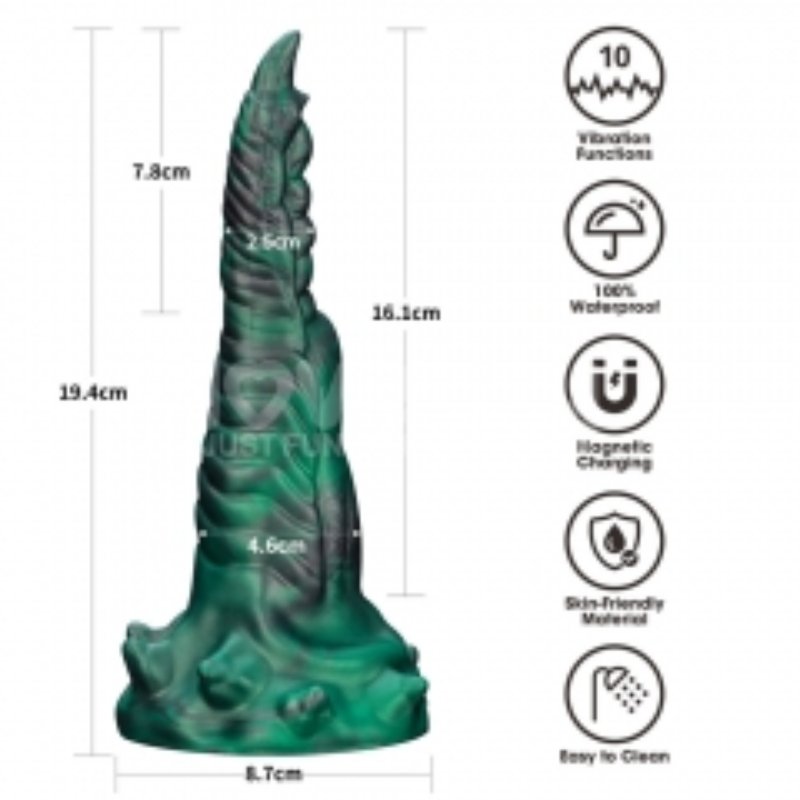 Вібростимулятор - Double-Claw Vibrating Silicone Dildo Savage Charm
