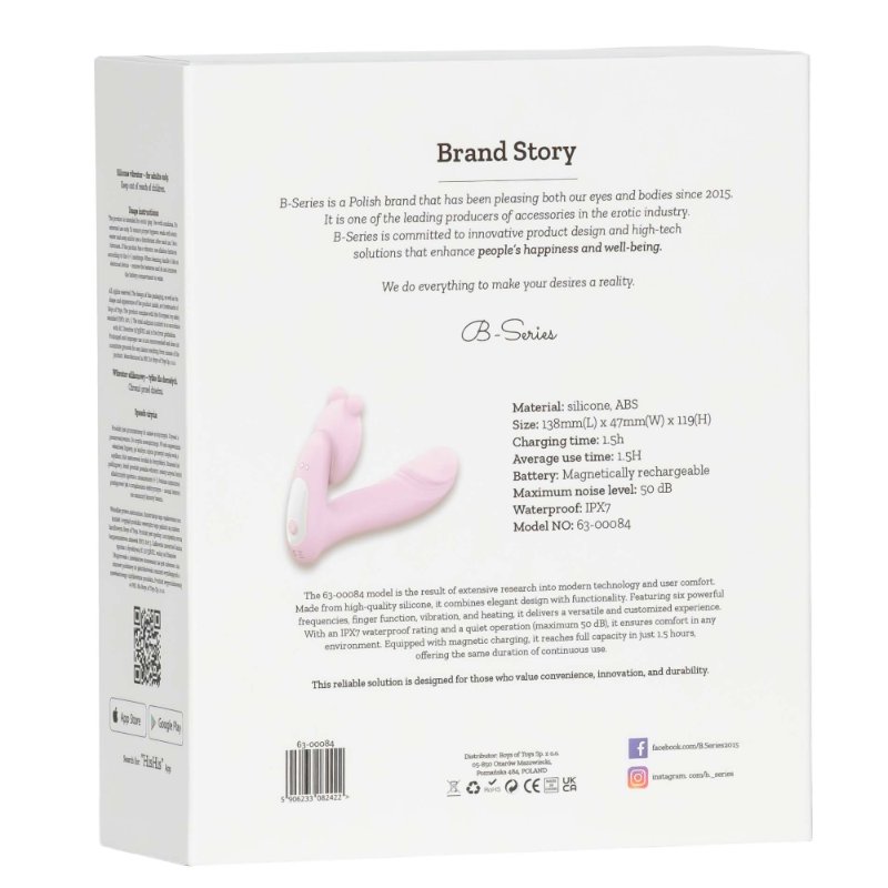 Вібратор - Silicone vibrator, 6 frequenciesFinger function, Heating + APP
