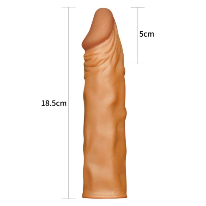 Насадка на член - Pleasure X-Tender Penis Sleeve Add 2" Brown