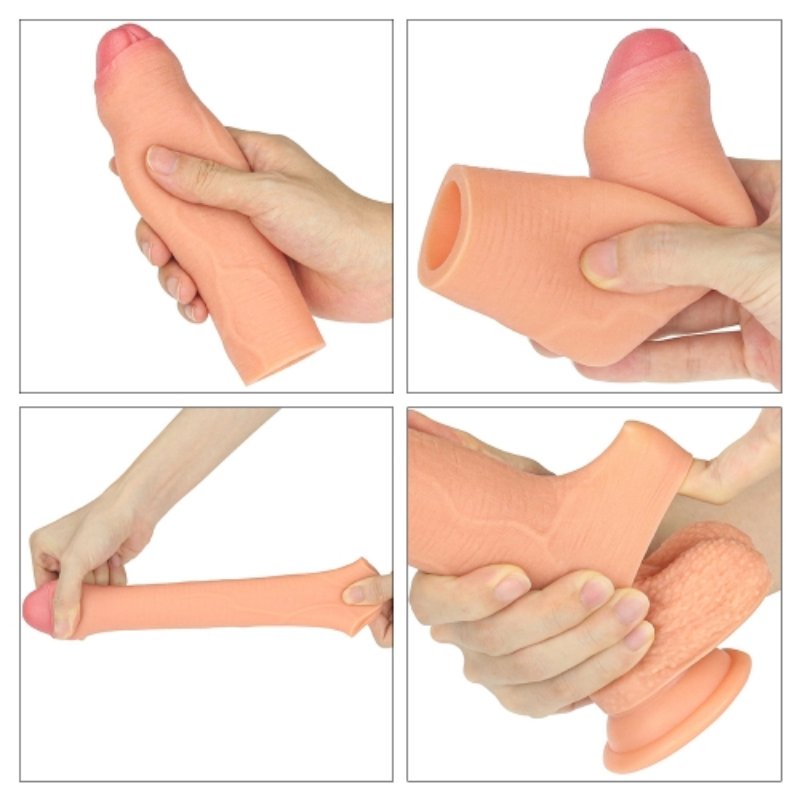Насадка на член - Revolutionary Silicone Nature Extender Add 1.5" Flesh