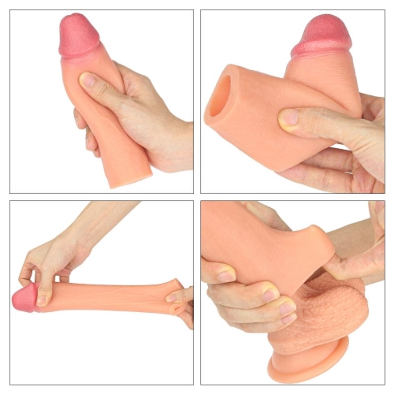 Насадка на член - Revolutionary Silicone Nature Extender Add 1.5" Flesh
