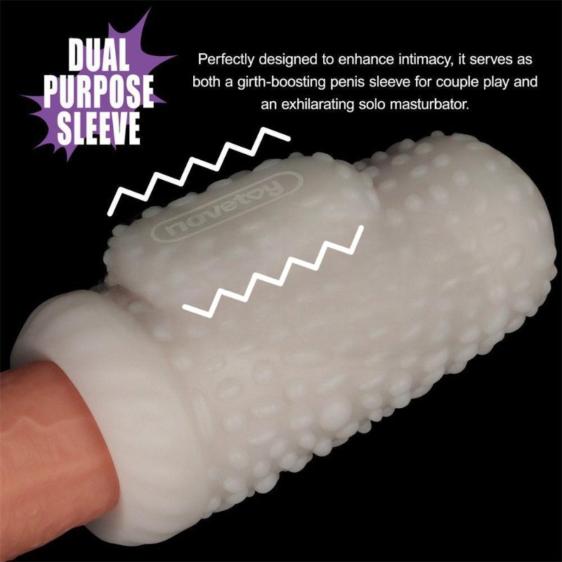 Насадка на член/мастурбатор - Knights Ring Vibrating Dual Purpose Sleeve-Drip