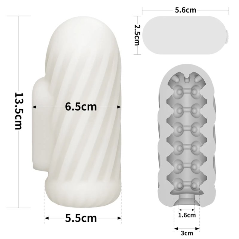 Насадка на член/мастурбатор - Knights Ring Vibrating Dual Purpose Sleeve-Spiral