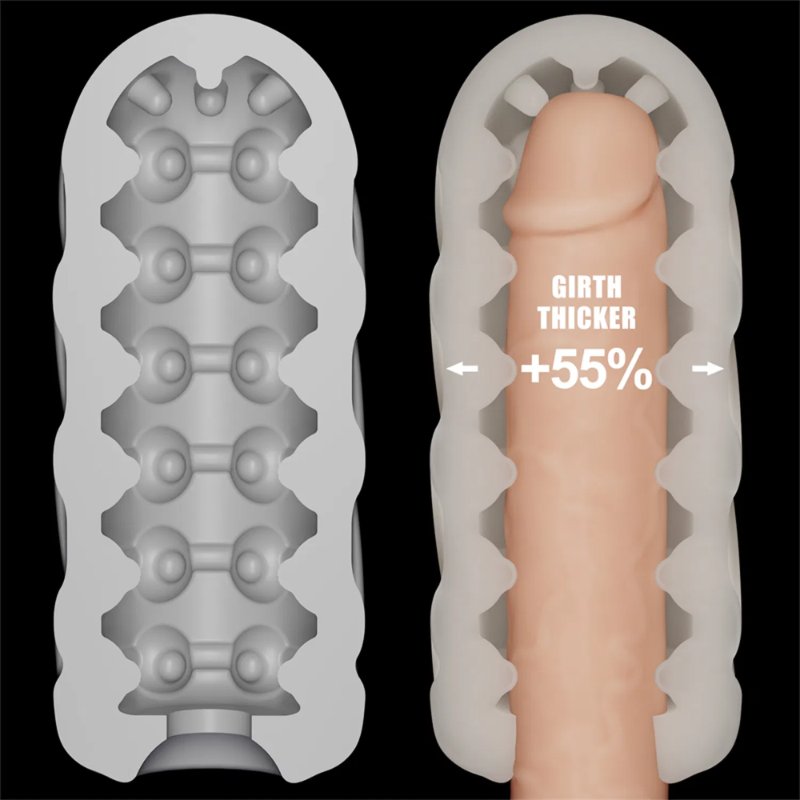 Насадка на член/мастурбатор - Knights Ring Vibrating Dual Purpose Sleeve-Spiral