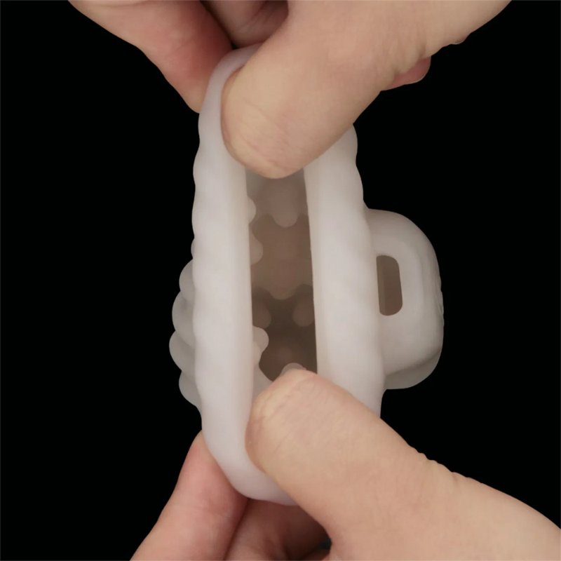 Насадка на член/мастурбатор - Knights Ring Vibrating Dual Purpose Sleeve-Spiral