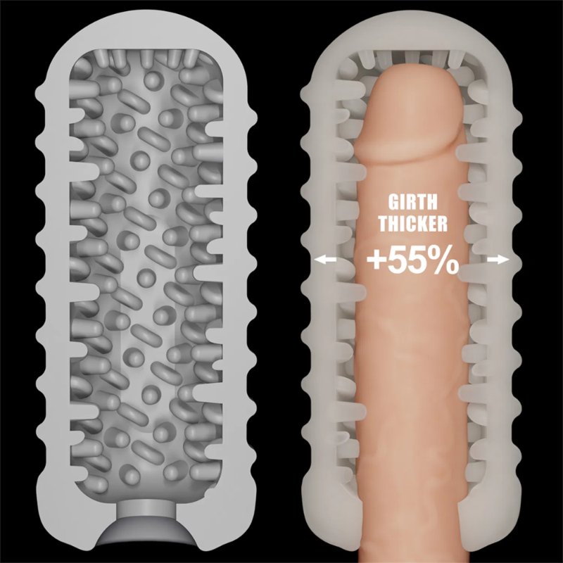 Насадка на член/мастурбатор - Knights Ring Vibrating Dual Purpose Sleeve-Wavy