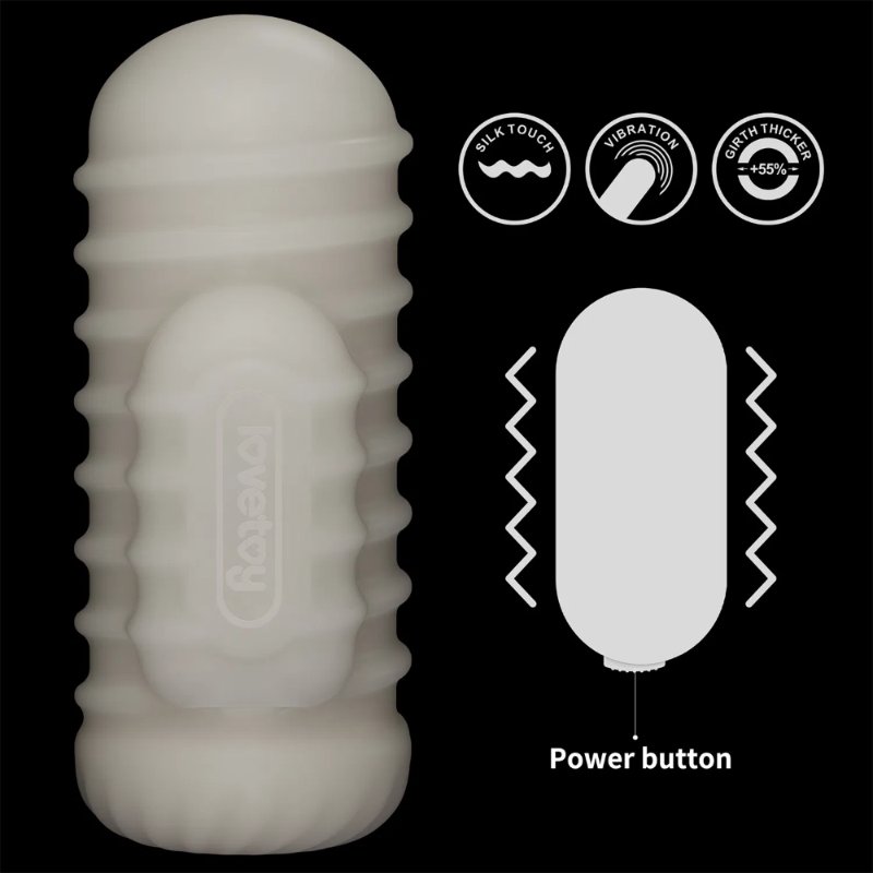 Насадка на член/мастурбатор - Knights Ring Vibrating Dual Purpose Sleeve-Wavy