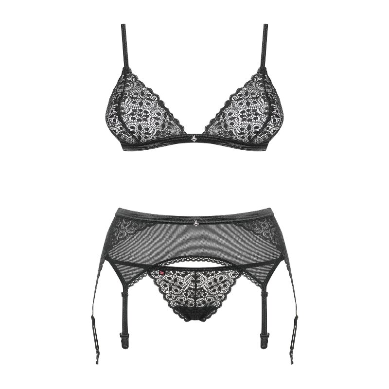 Комплект білизни - Obsessive Shibu Set Black S/M