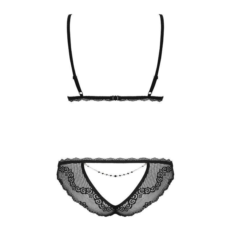 Комплект білизни - Obsessive Millagro Set Black L/XL