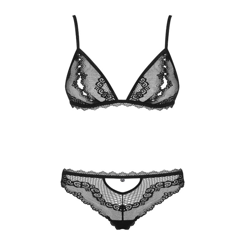 Комплект білизни - Obsessive Millagro Set Black L/XL