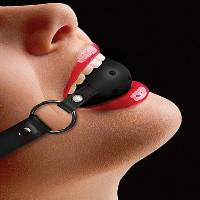 Кляп - Ouch! Ball Gag With Leather Straps Black - зображення 1