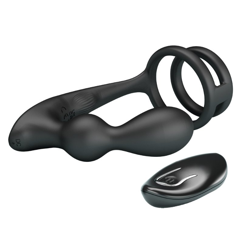 Анальна пробка з ерекційним кільцем - Mr Play Remote Control Vibrating Prostate Massager