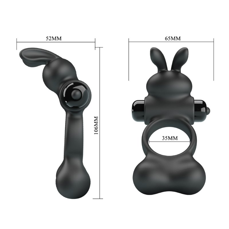 Ерекційне кільце - Pretty Love Vibrant Penis Ring Yusuf Black