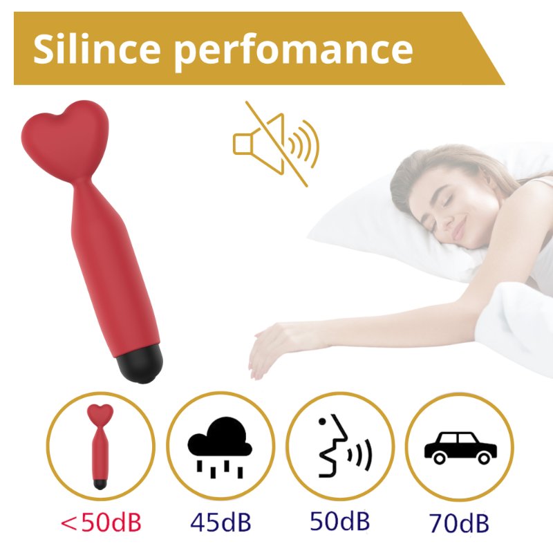 Міні-вібратор - Erospace Sweet Play Mini Heart Vibrator A14