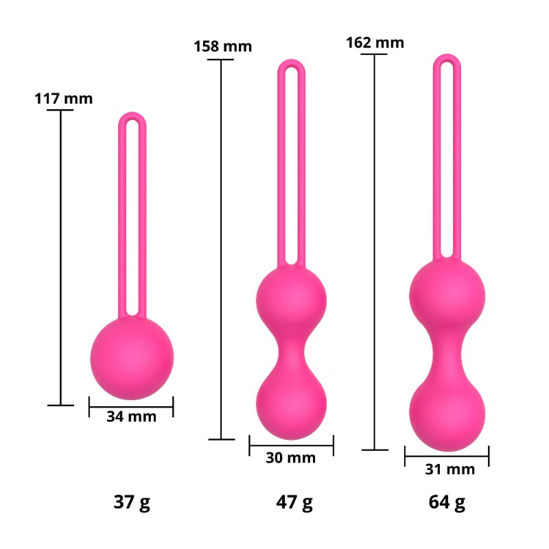 Набір вагінальних кульок - Erospace Sweet Play Kegel Balls Set A12