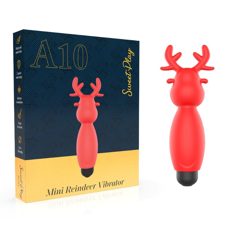 Міні-вібратор - Erospace Sweet Play Mini Reindeer Vibrator A10