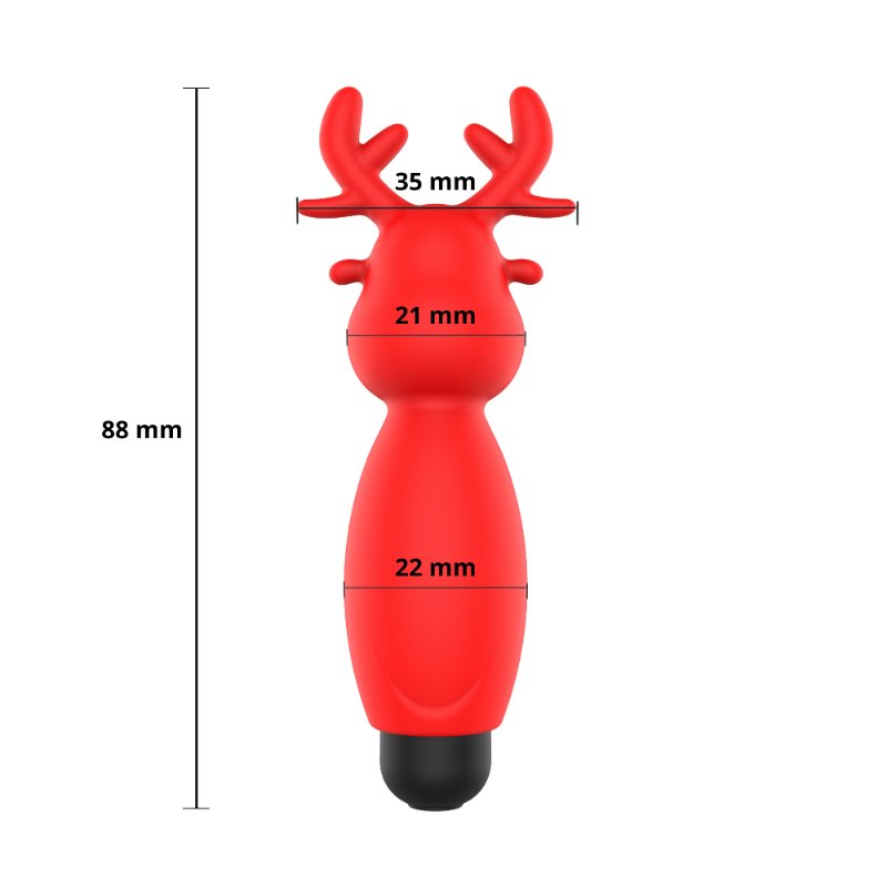 Міні-вібратор - Erospace Sweet Play Mini Reindeer Vibrator A10