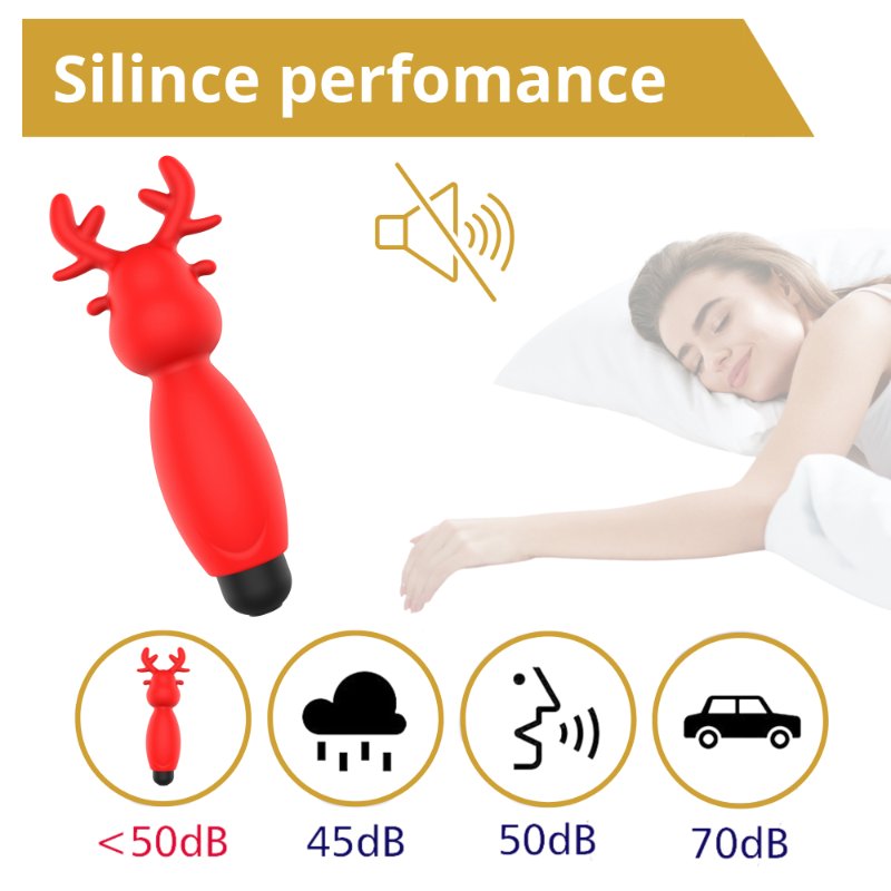 Міні-вібратор - Erospace Sweet Play Mini Reindeer Vibrator A10
