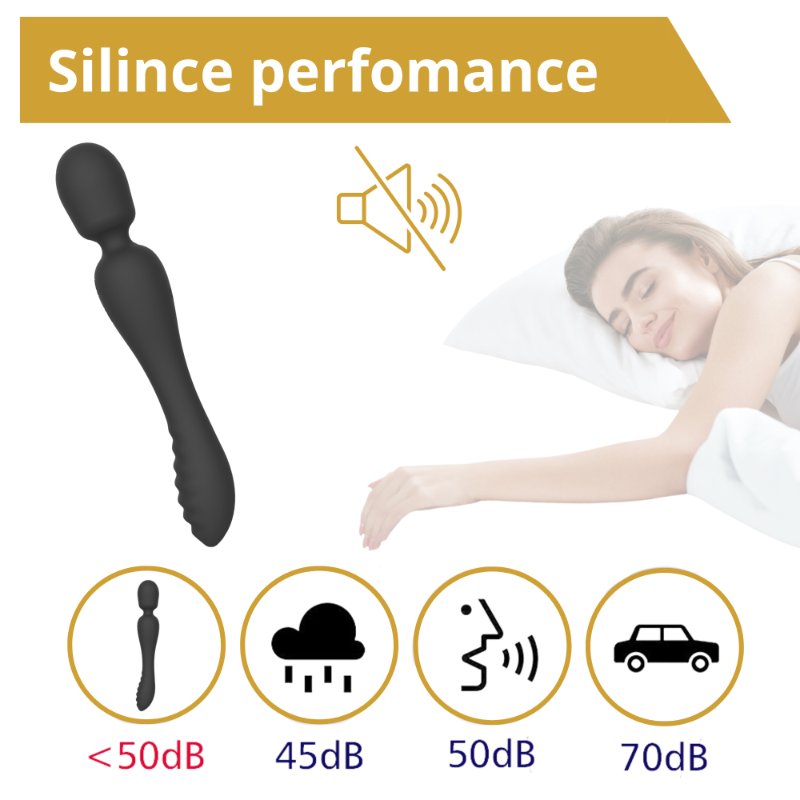 Вібратор - Erospace Sweet Play Wand & Vibrator 2in1 A8